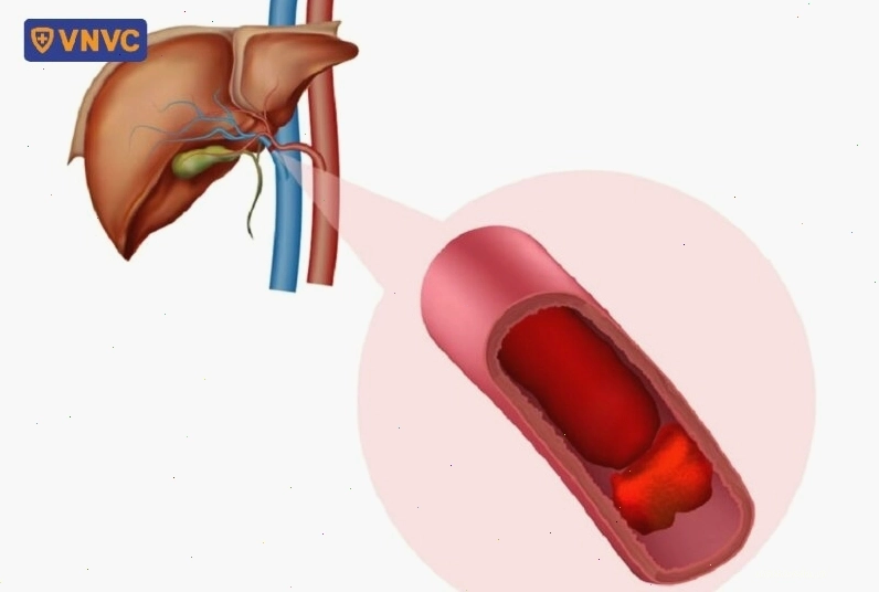 Hình ảnh minh họa tĩnh mạch cửa gan bị tắc nghẽn