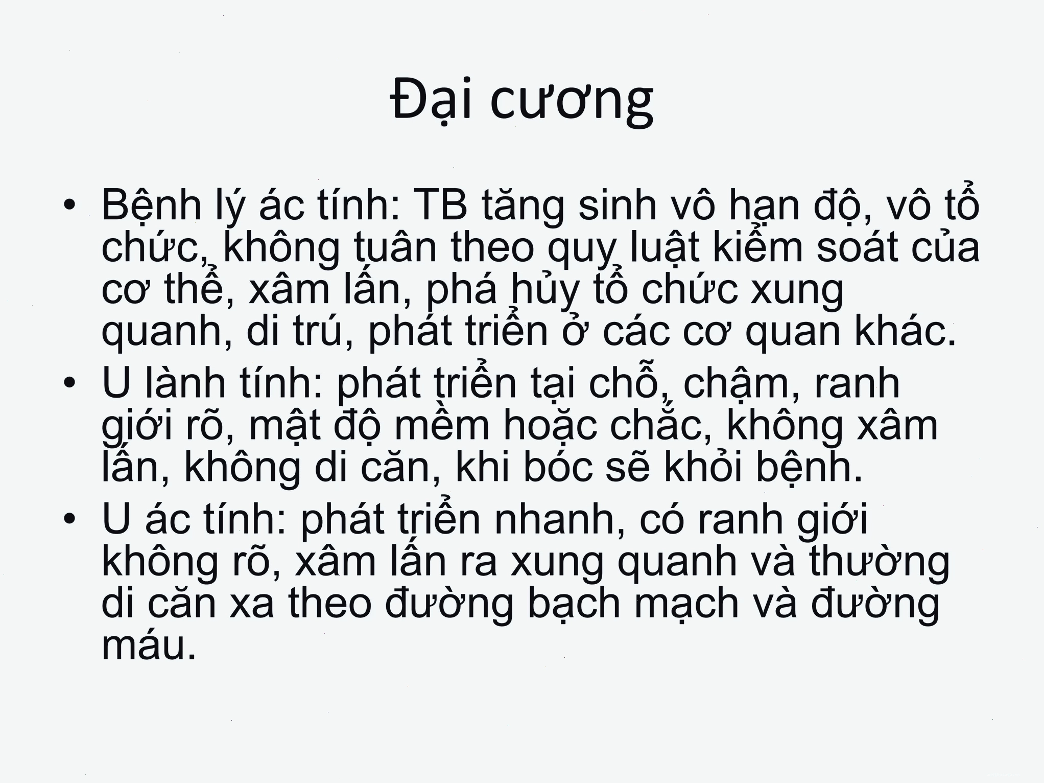 Minh họa về các loại ung thư khác nhau