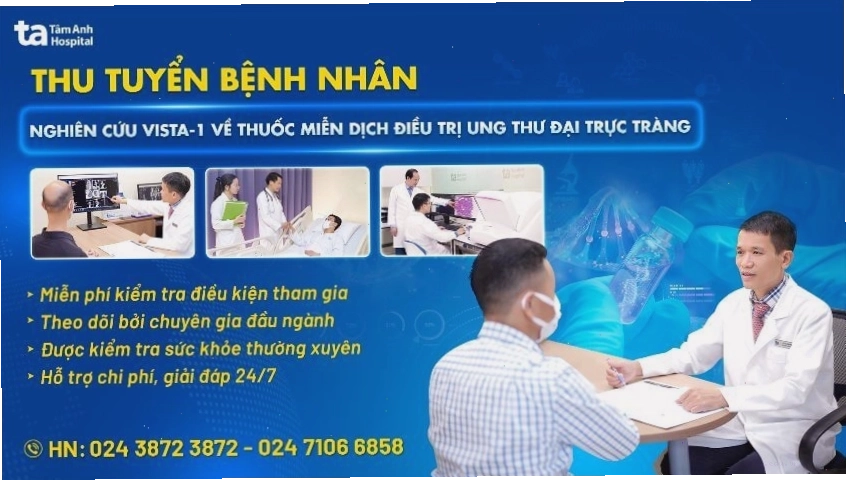 Nghiên cứu Vista-1 về thuốc miễn dịch cho ung thư đại trực tràng