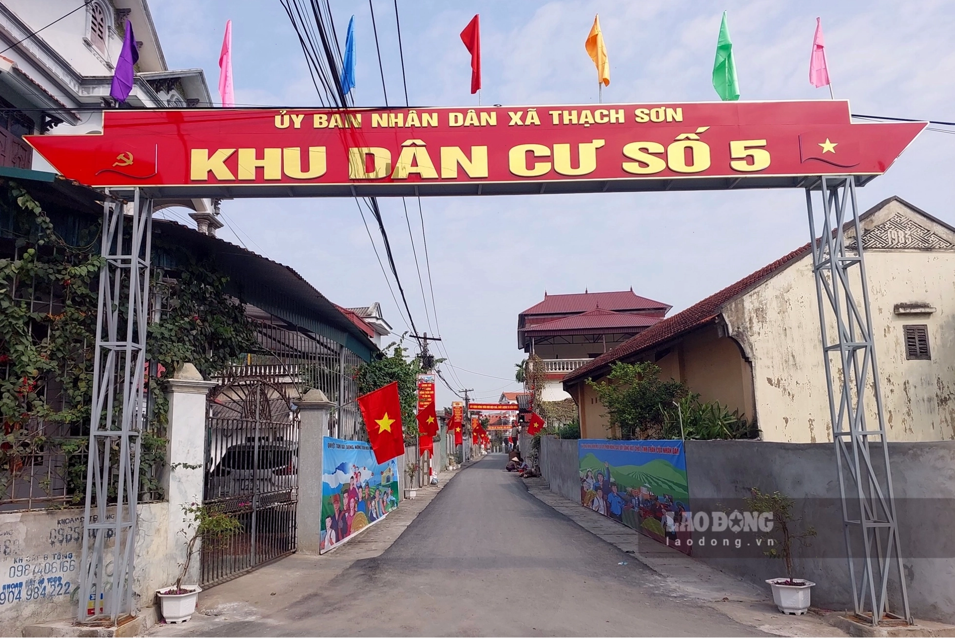 Về xã Thạch Sơn hiện tại, đường làng, ngõ xóm sạch sẽ, cuộc sống người dân yên bình